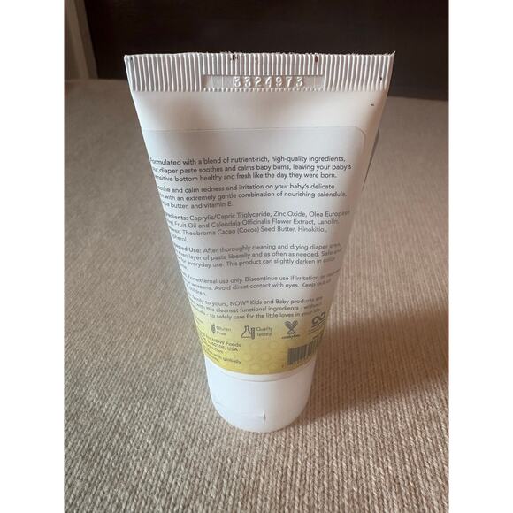 NOW Baby Diaper Butter Paste Free Fragrance Parabens Phthalates Petrolatum 2oz - Picture 3 of 7